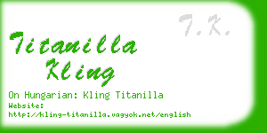 titanilla kling business card